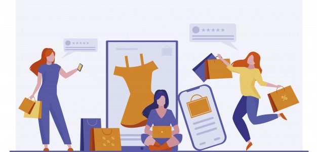 شراء الملابس عبر الإنترنت