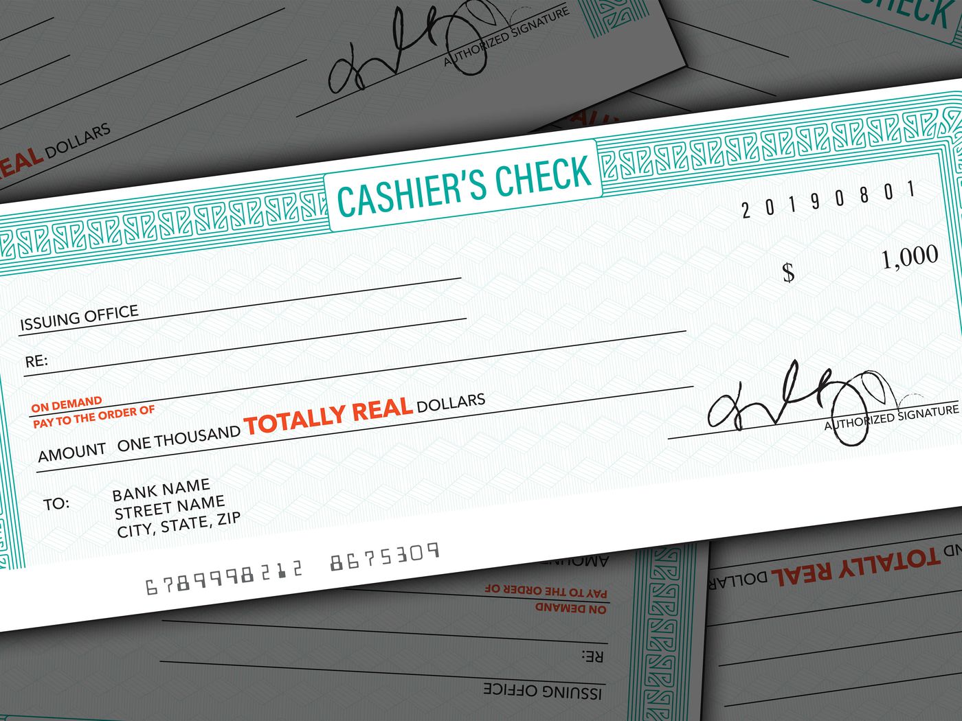  Cashier s Check 