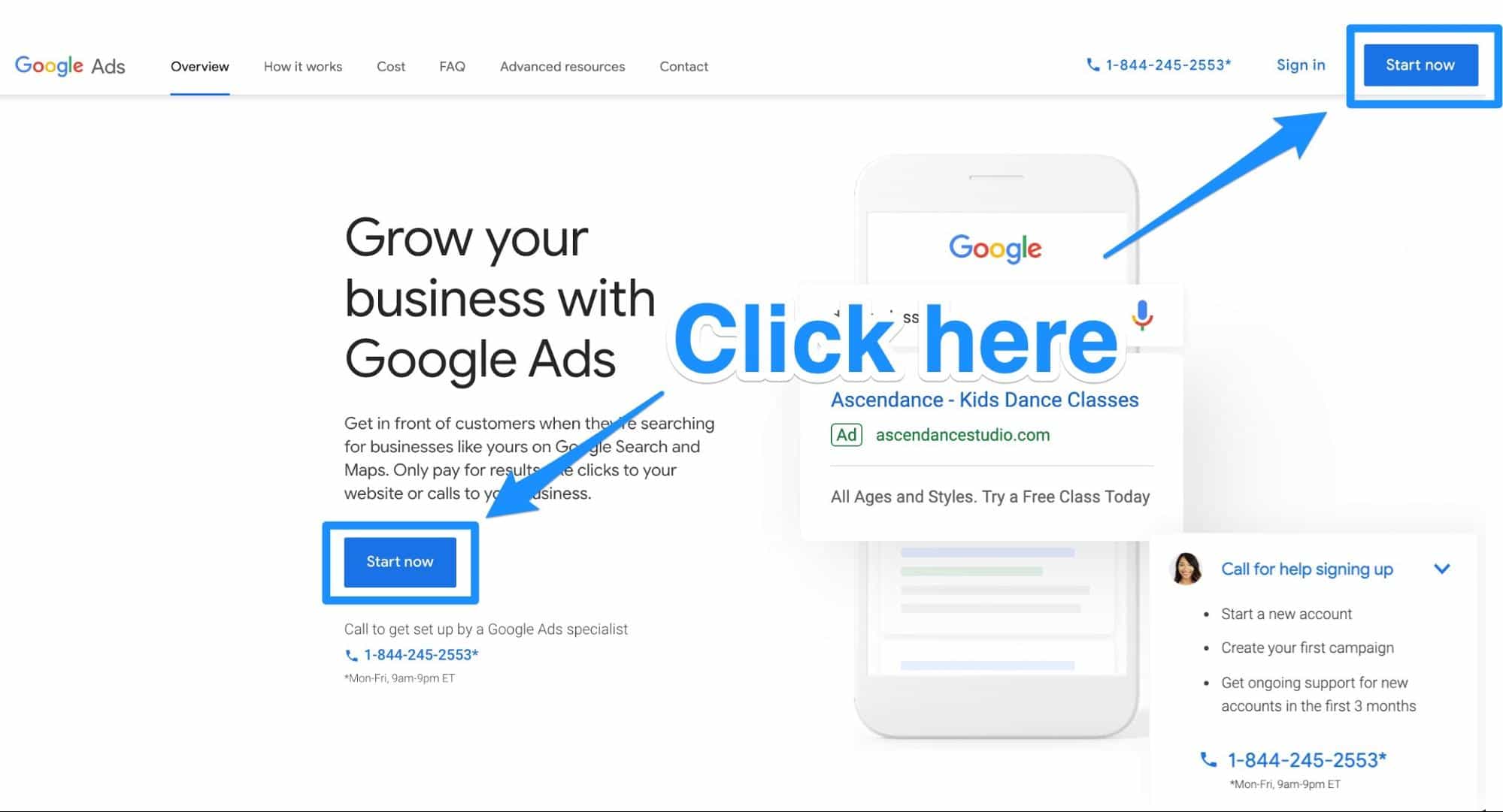 إعداد الحملة الأولى في انشاء إعلانات جوجل Google Ads